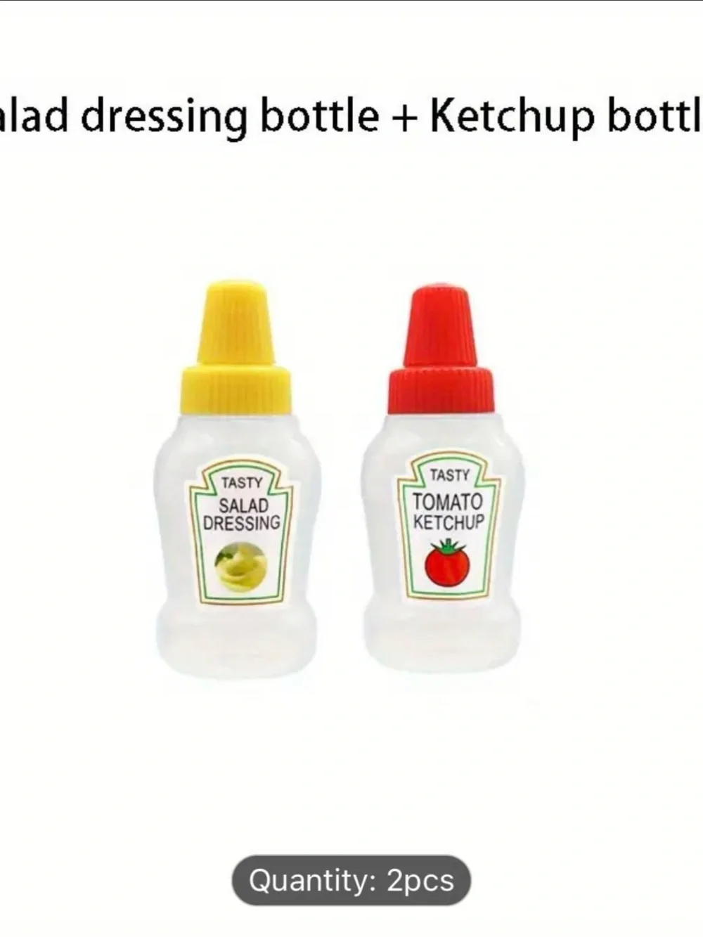 4 Piece Mini Portable Condiment Bottles - Perfect For On-the-Go Travelers